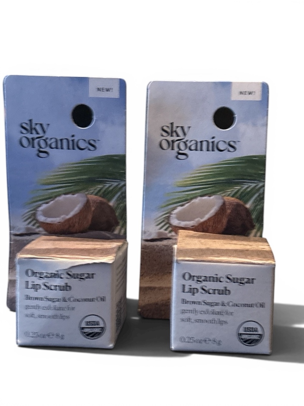 Bundle of 2 Sky Organics Organic Sugar Lip Scrub